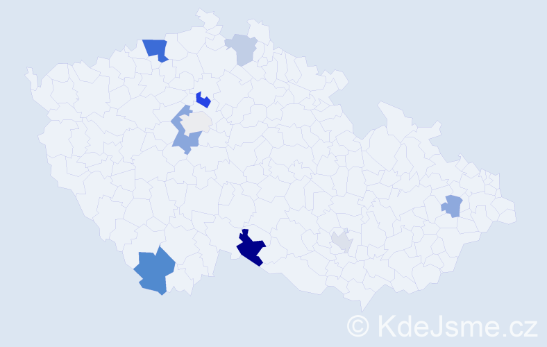 Příjmení: 'Carr', počet výskytů 17 v celé ČR