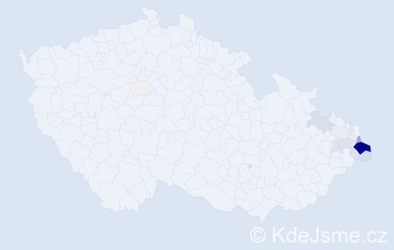 Příjmení: 'Babilonová', počet výskytů 62 v celé ČR