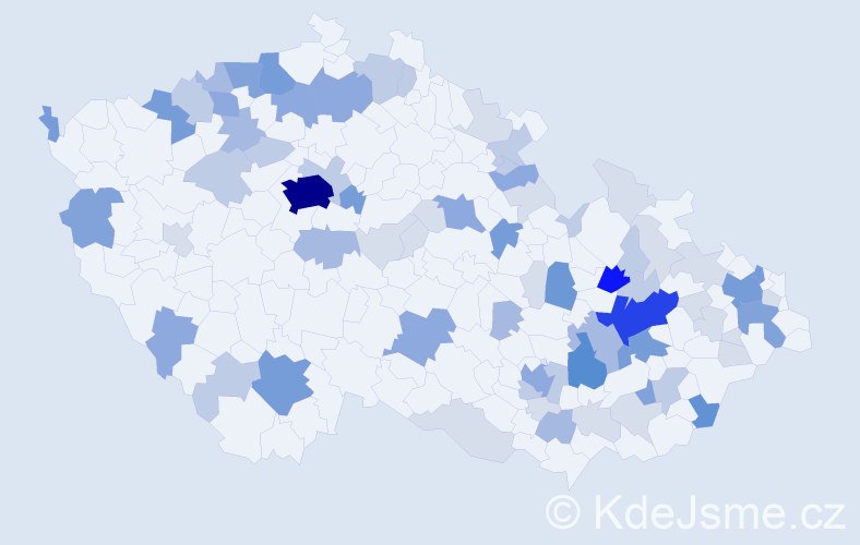 Příjmení: 'Mišáková', počet výskytů 243 v celé ČR
