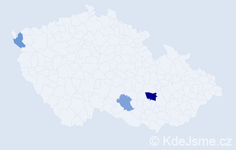 Příjmení: 'Uuganbayar', počet výskytů 5 v celé ČR