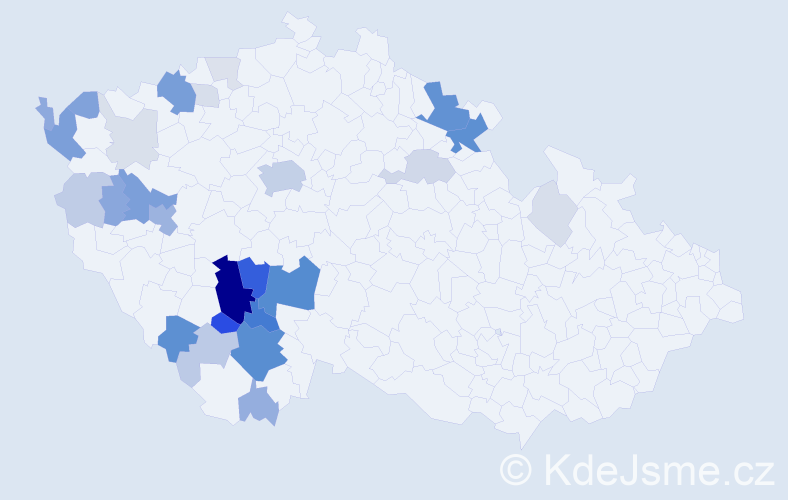Příjmení: 'Kukrálová', počet výskytů 108 v celé ČR