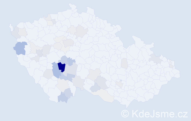 Příjmení: 'Vlnová', počet výskytů 147 v celé ČR