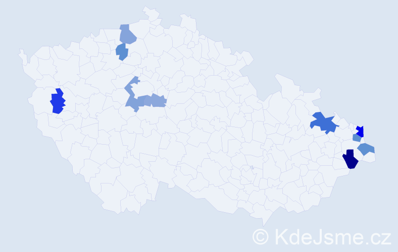 Příjmení: 'Sydorová', počet výskytů 23 v celé ČR