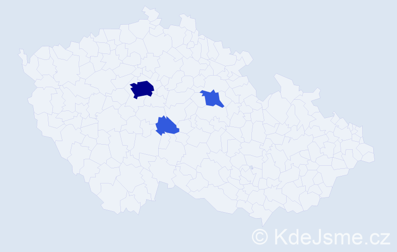 Příjmení: 'Vindeman', počet výskytů 11 v celé ČR