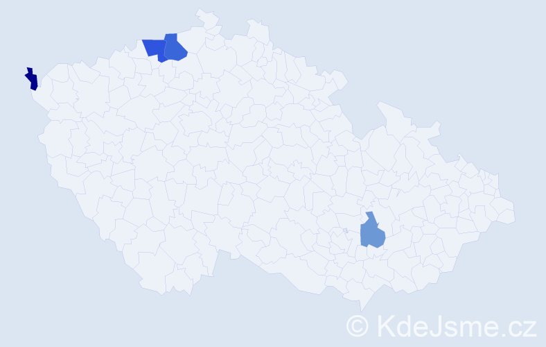 Příjmení: 'Kinčová', počet výskytů 8 v celé ČR