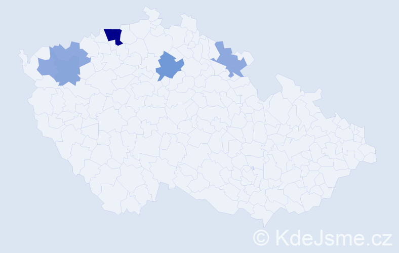 Příjmení: 'Weigendová', počet výskytů 19 v celé ČR