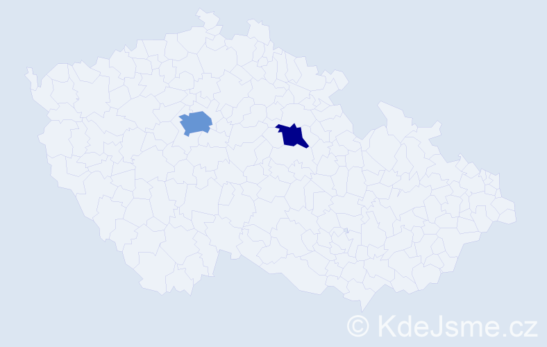 Příjmení: 'Mzyková', počet výskytů 11 v celé ČR