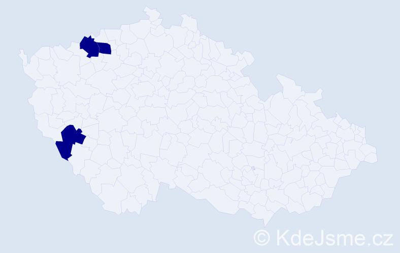 Příjmení: 'Christof', počet výskytů 9 v celé ČR