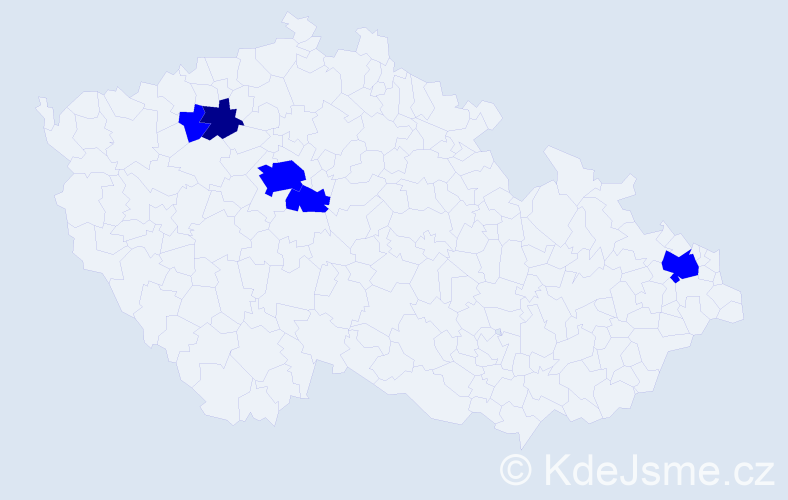 Příjmení: 'Stengelová', počet výskytů 6 v celé ČR