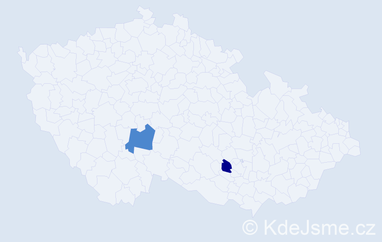 Příjmení: 'Čeléni', počet výskytů 5 v celé ČR