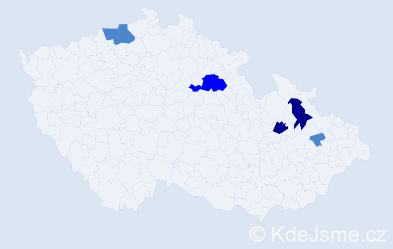 Příjmení: 'Bösová', počet výskytů 11 v celé ČR