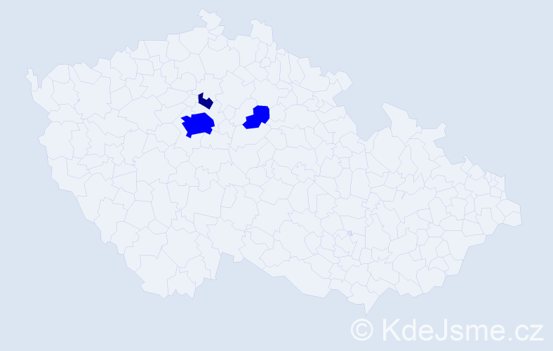 Příjmení: 'Constable', počet výskytů 4 v celé ČR