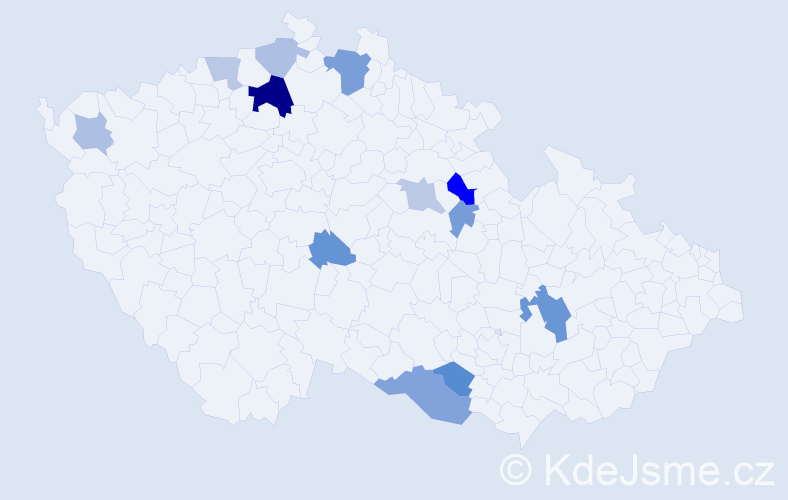 Příjmení: 'Ducká', počet výskytů 23 v celé ČR