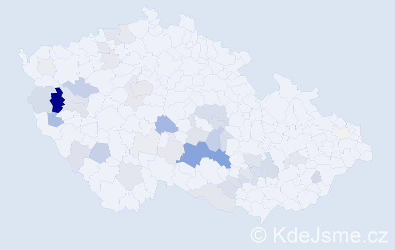 Příjmení: 'Hrad', počet výskytů 132 v celé ČR