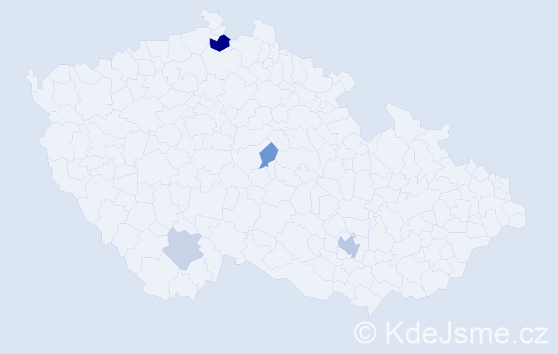 Příjmení: 'Pray', počet výskytů 8 v celé ČR