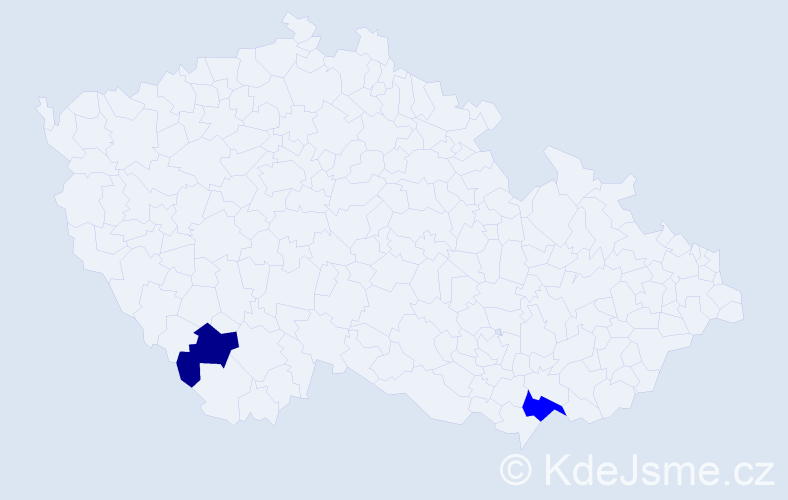 Příjmení: 'Csejteyová', počet výskytů 3 v celé ČR