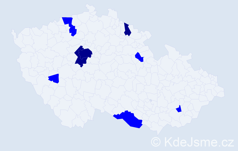 Příjmení: 'Bosch', počet výskytů 12 v celé ČR