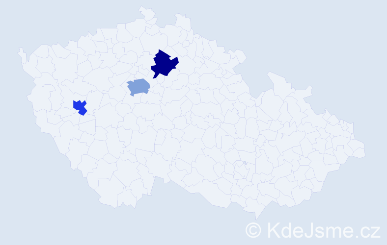 Příjmení: 'Murza', počet výskytů 4 v celé ČR