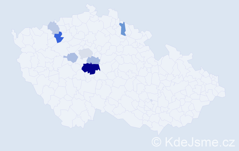 Příjmení: 'Tabulka', počet výskytů 17 v celé ČR