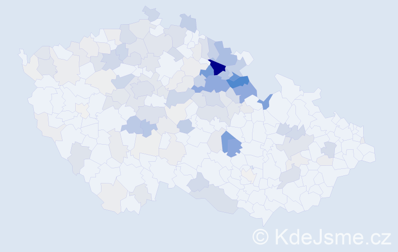 Příjmení: 'Petera', počet výskytů 510 v celé ČR