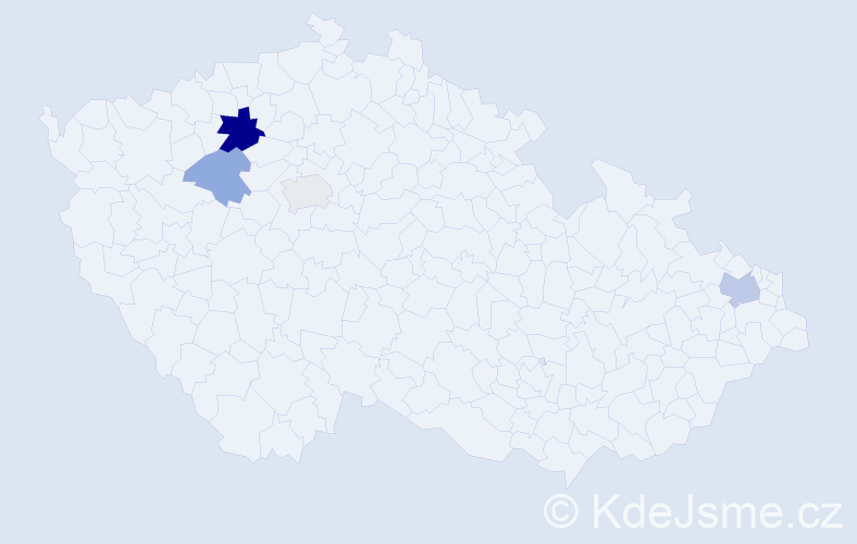 Příjmení: 'Cyhlář', počet výskytů 8 v celé ČR