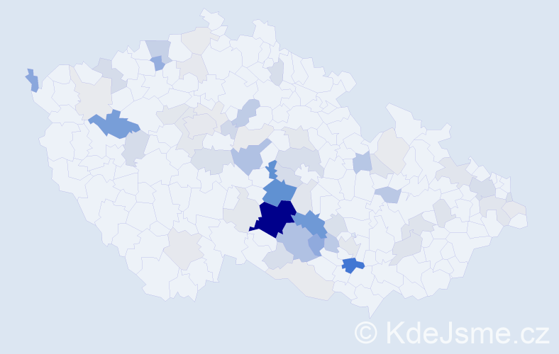 Příjmení: 'Mutl', počet výskytů 207 v celé ČR