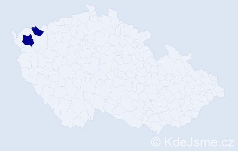 Příjmení: 'Hajel', počet výskytů 2 v celé ČR