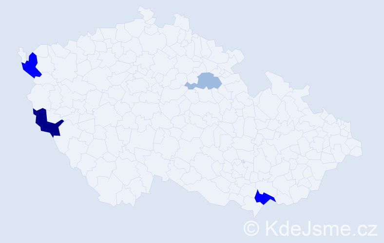 Příjmení: 'Moščak', počet výskytů 11 v celé ČR