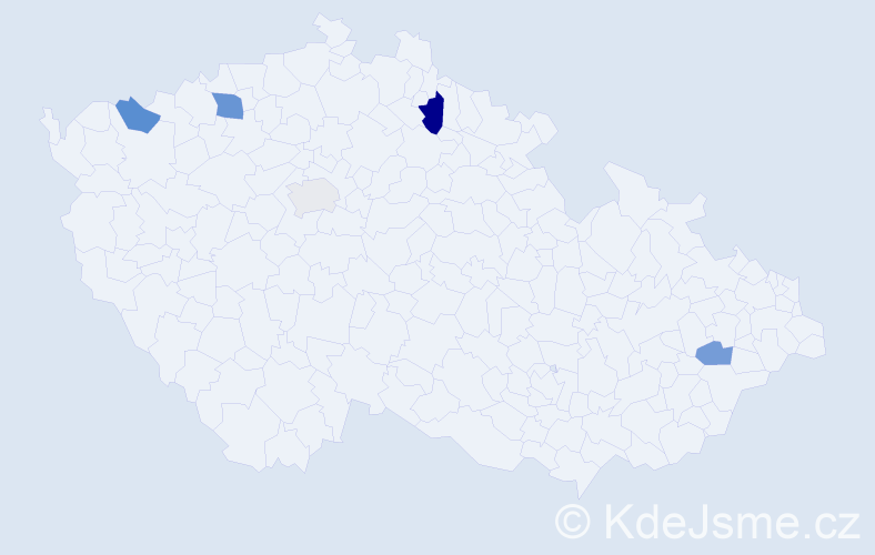 Příjmení: 'Szönyiová', počet výskytů 7 v celé ČR