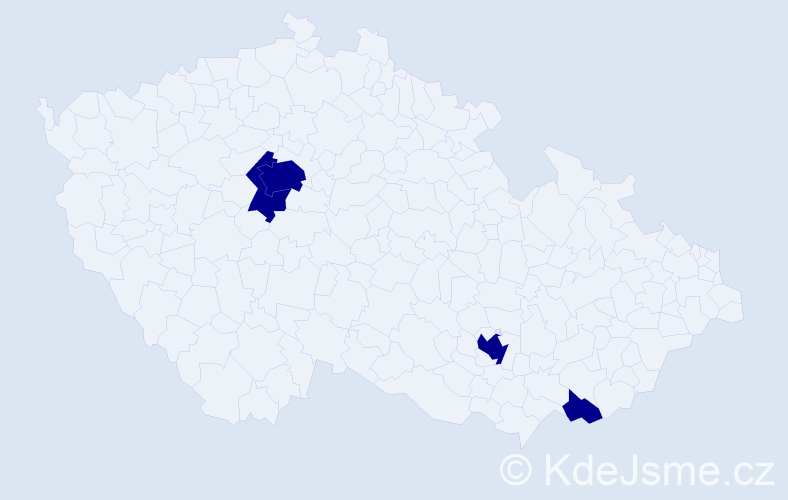 Příjmení: 'Kozinka', počet výskytů 4 v celé ČR