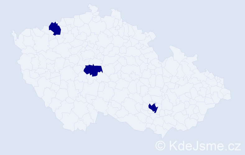 Příjmení: 'Tovkanets', počet výskytů 3 v celé ČR
