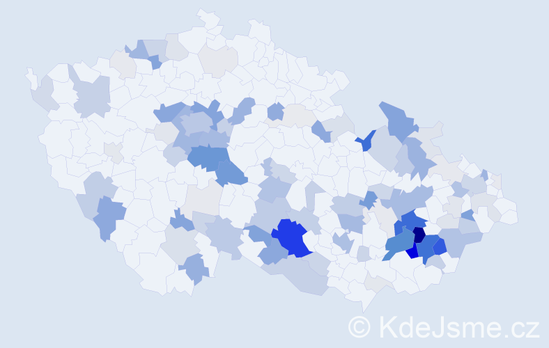 Příjmení: 'Bartíková', počet výskytů 403 v celé ČR