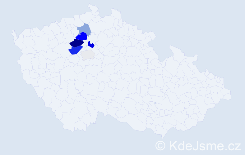 Příjmení: 'Kylichová', počet výskytů 14 v celé ČR