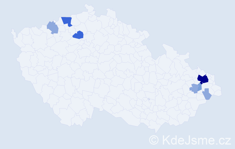 Příjmení: 'Teichert', počet výskytů 20 v celé ČR