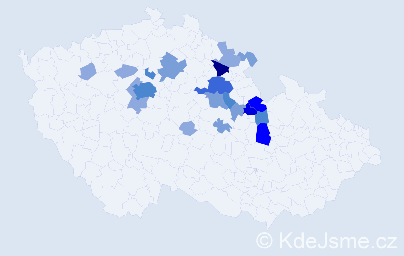 Příjmení: 'Leierová', počet výskytů 54 v celé ČR
