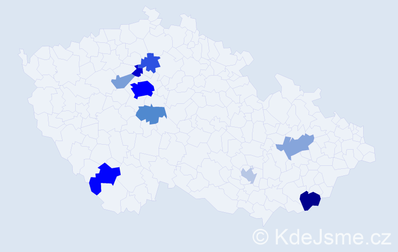 Příjmení: 'Cox', počet výskytů 29 v celé ČR