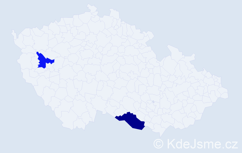 Příjmení: 'Szili', počet výskytů 6 v celé ČR