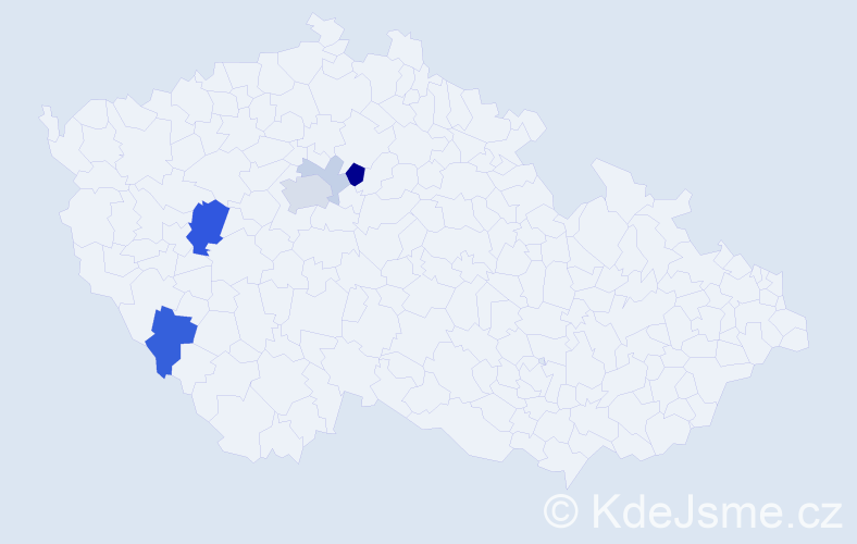 Příjmení: 'Kotršálová', počet výskytů 15 v celé ČR