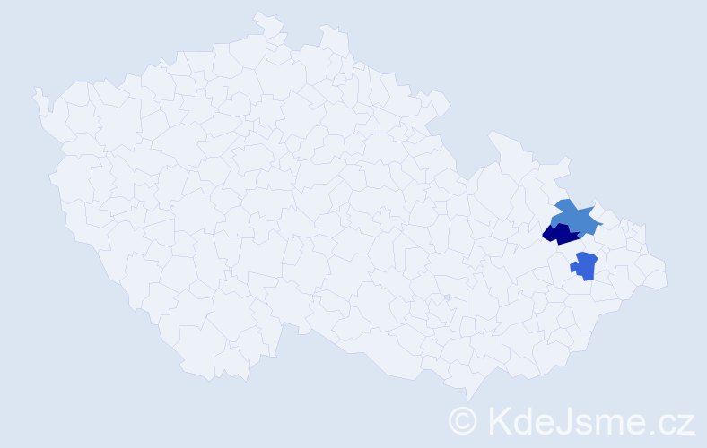 Příjmení: 'Gladyszová', počet výskytů 6 v celé ČR