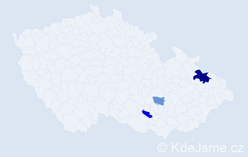Příjmení: 'Zaliborová', počet výskytů 12 v celé ČR