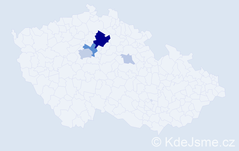 Příjmení: 'Karan', počet výskytů 18 v celé ČR