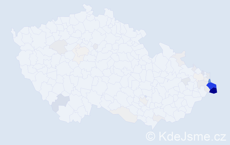 Příjmení: 'Szmek', počet výskytů 188 v celé ČR
