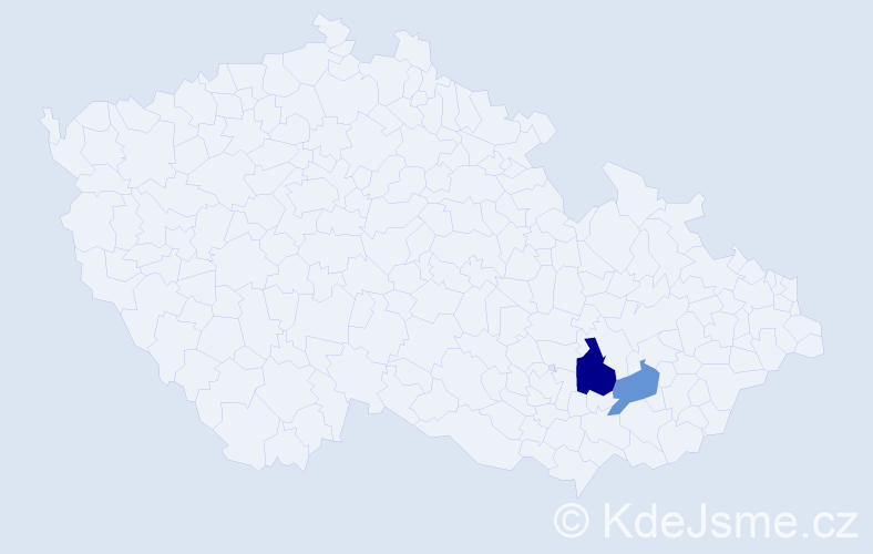 Příjmení: 'Remeteiová', počet výskytů 3 v celé ČR