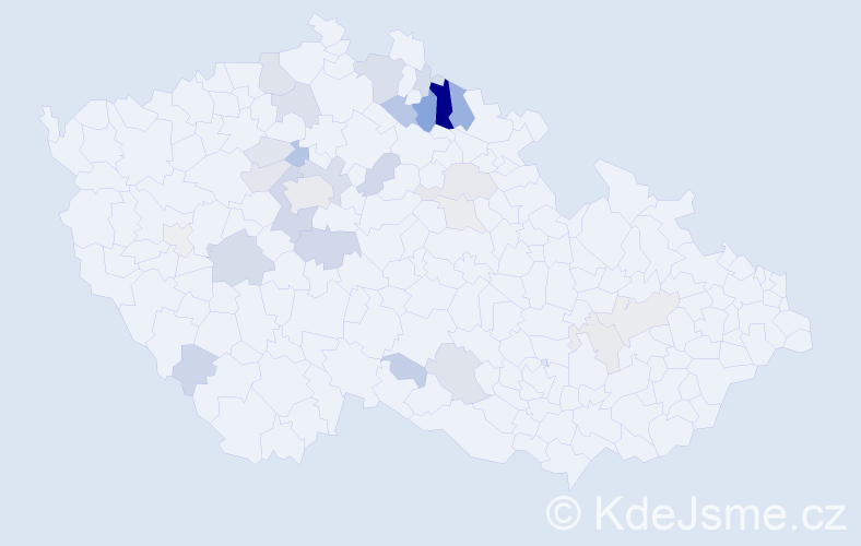 Příjmení: 'Pičman', počet výskytů 82 v celé ČR
