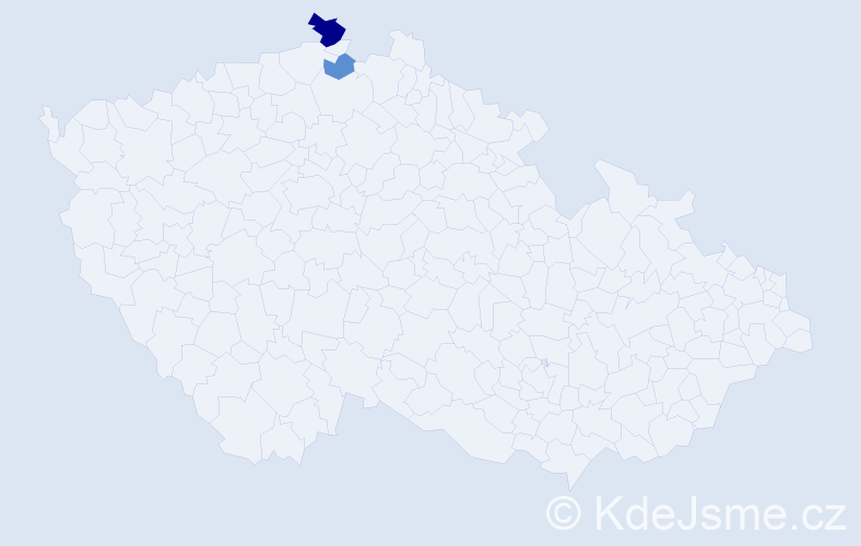 Příjmení: 'Žakovičová', počet výskytů 4 v celé ČR
