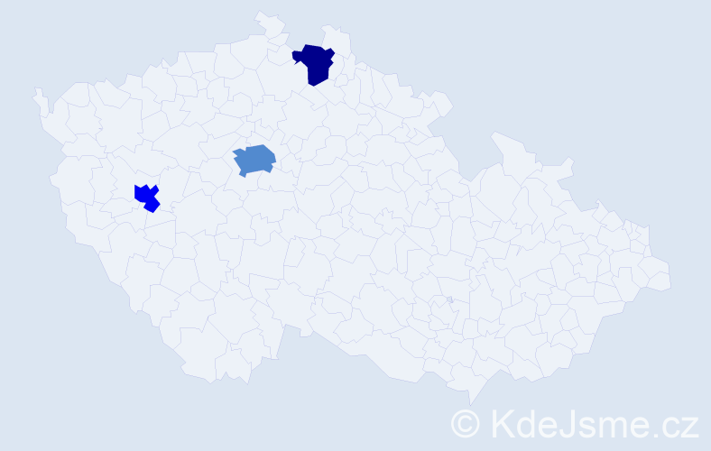 Příjmení: 'Carrollová', počet výskytů 5 v celé ČR