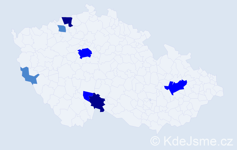 Příjmení: 'Sand', počet výskytů 14 v celé ČR