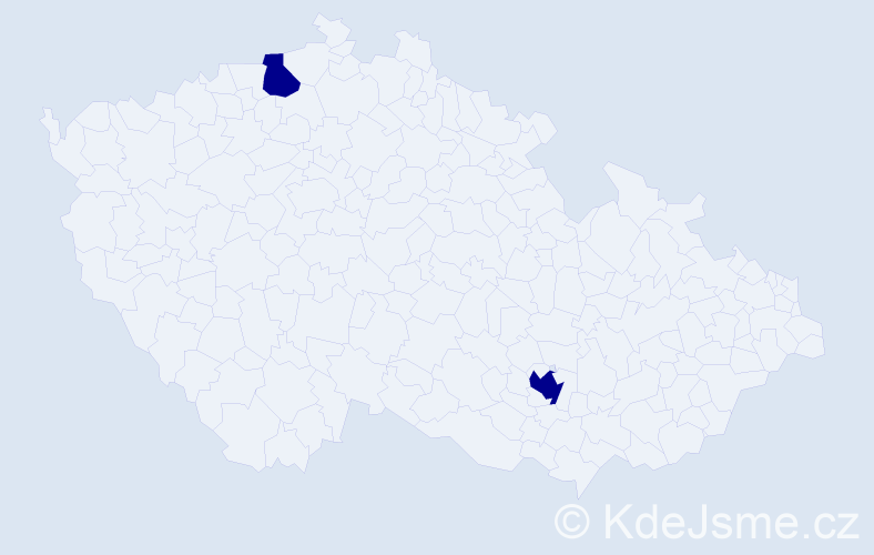 Příjmení: 'Russel', počet výskytů 2 v celé ČR