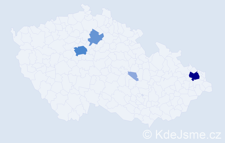 Příjmení: 'Pyrozhuk', počet výskytů 16 v celé ČR