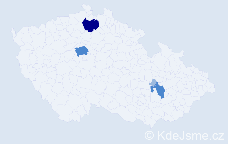 Příjmení: 'Sekulič', počet výskytů 9 v celé ČR